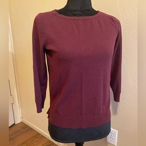 Ann Taylor Loft Burgundy Sweater Size Small